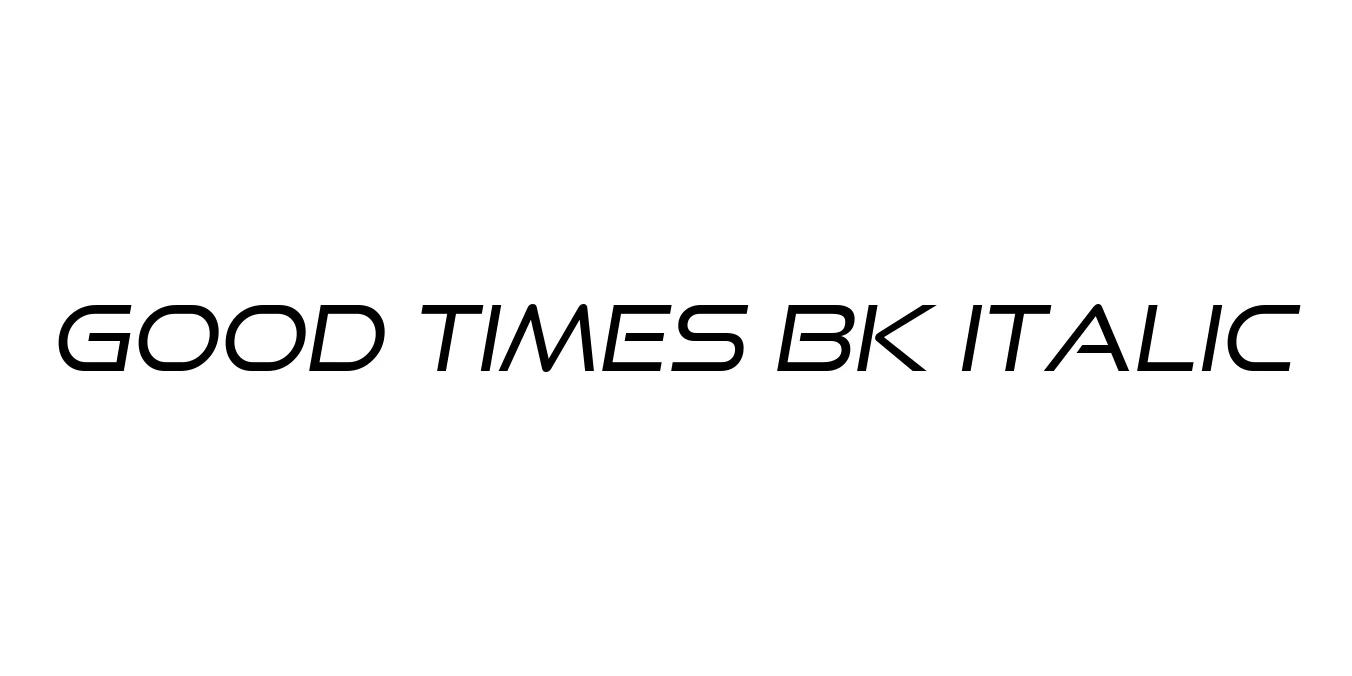 Good Times Bk Italic Font Preview