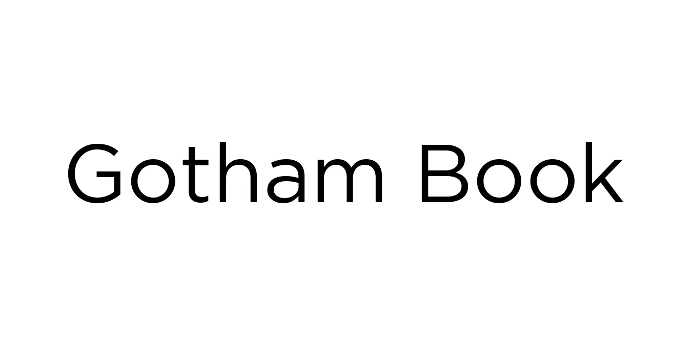 Gotham Book Font Preview