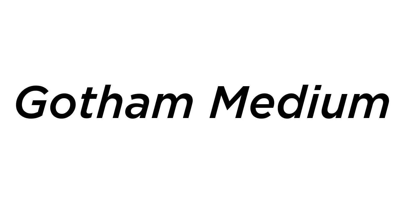 Gotham Medium Font Preview