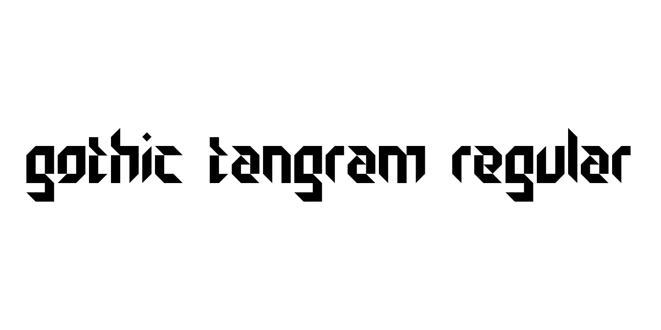 Gothic Tangram Regular Font Preview