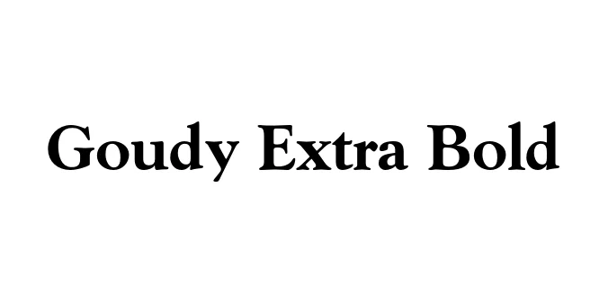 Goudy Extra Bold Font Preview