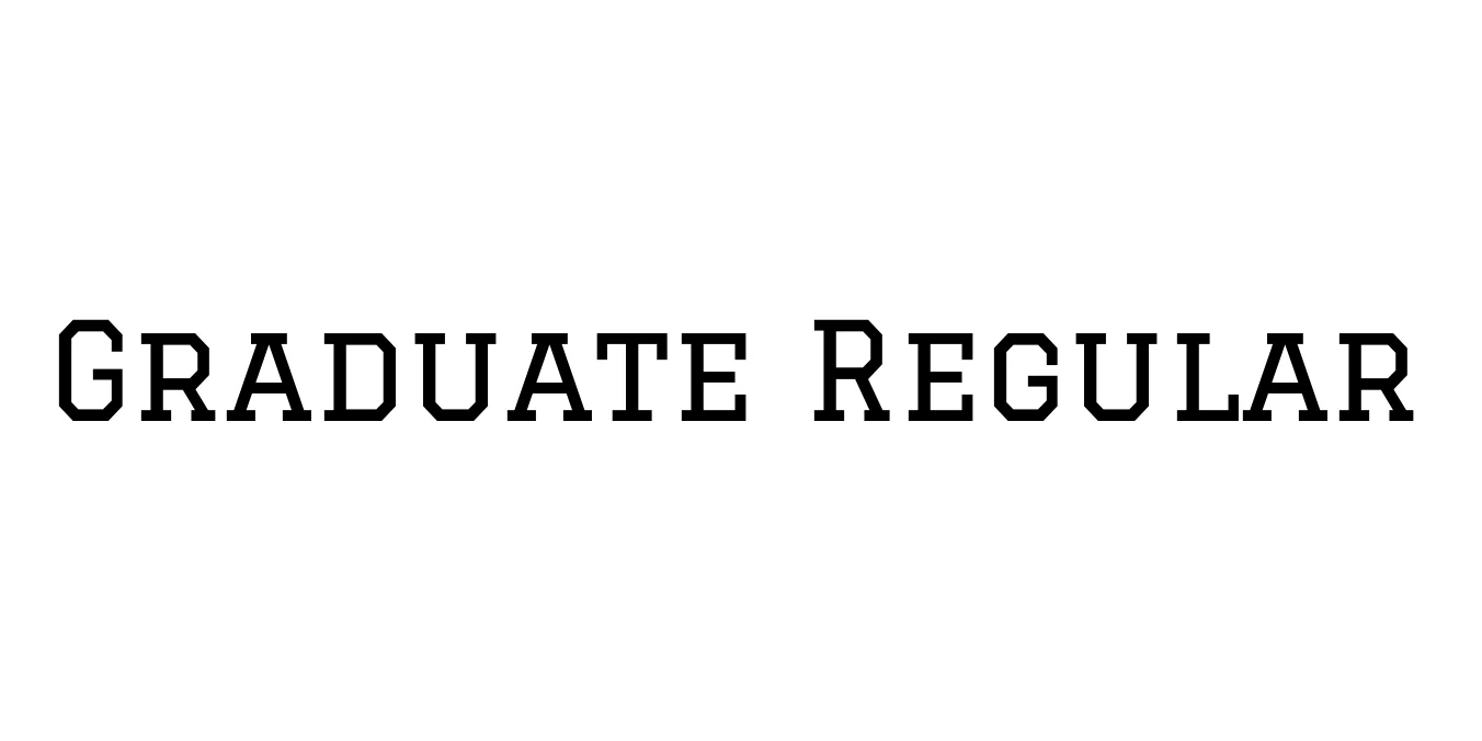 Graduate Regular Font Preview