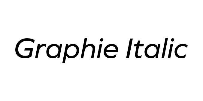 Graphie Italic Font Preview