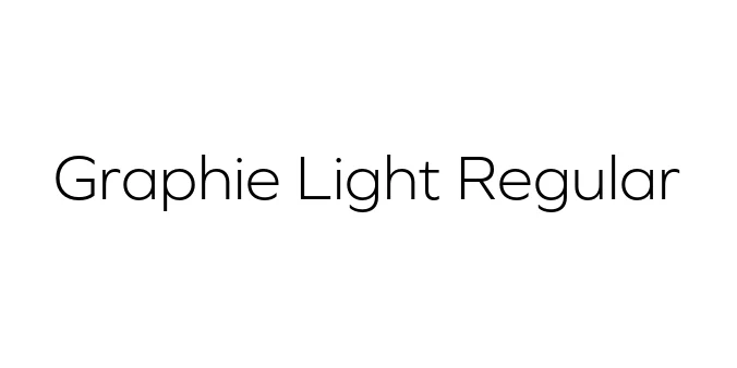 Graphie Light Regular Font Preview