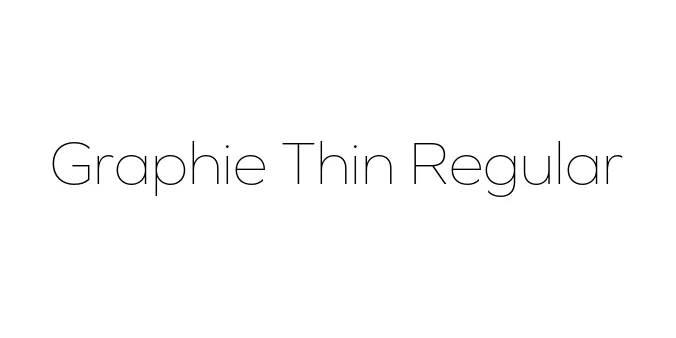 Graphie Thin Regular Font Preview
