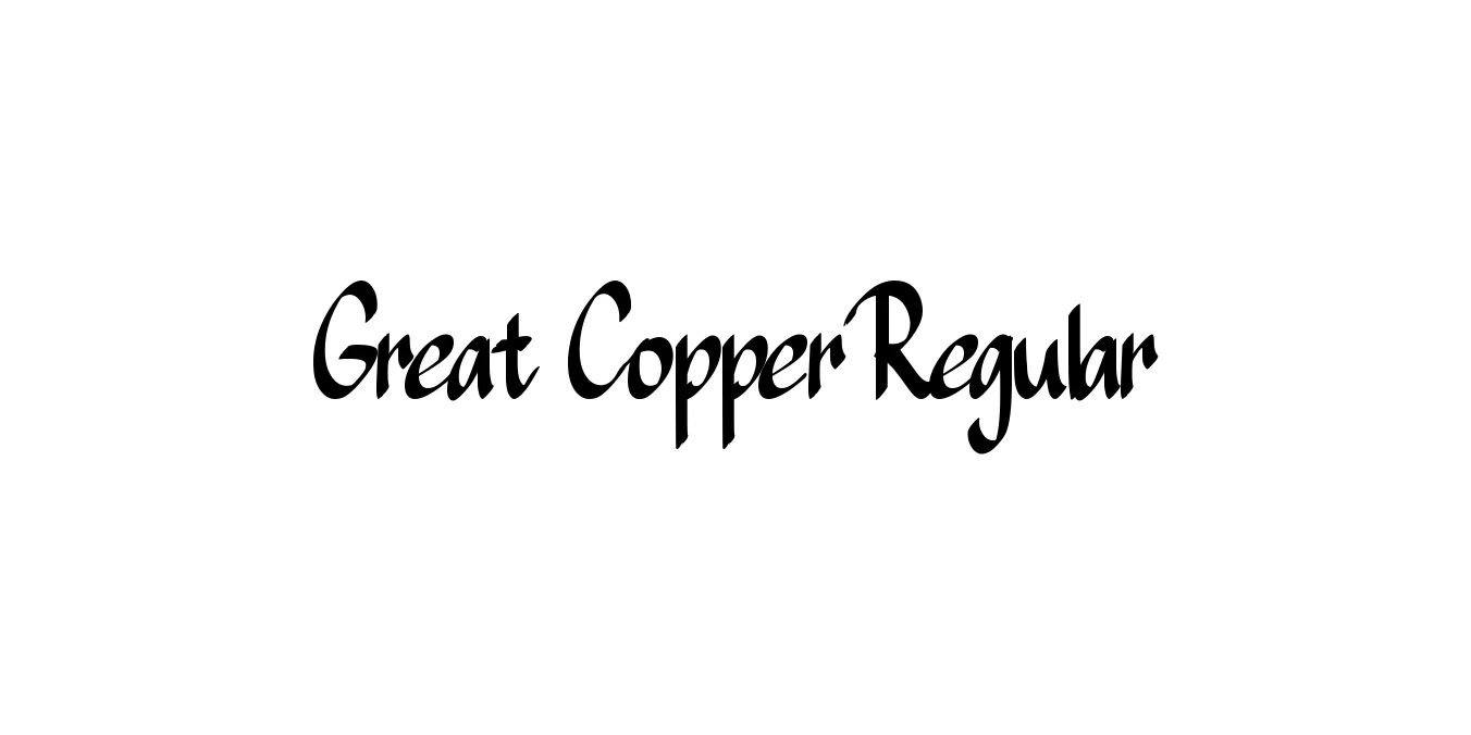 Great Copper Regular Font Preview