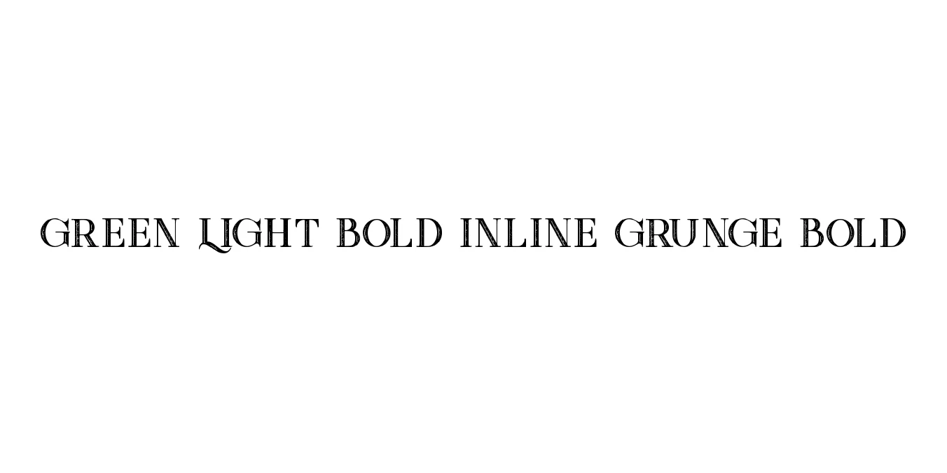 Green Light Bold Inline Grunge Bold Font Preview
