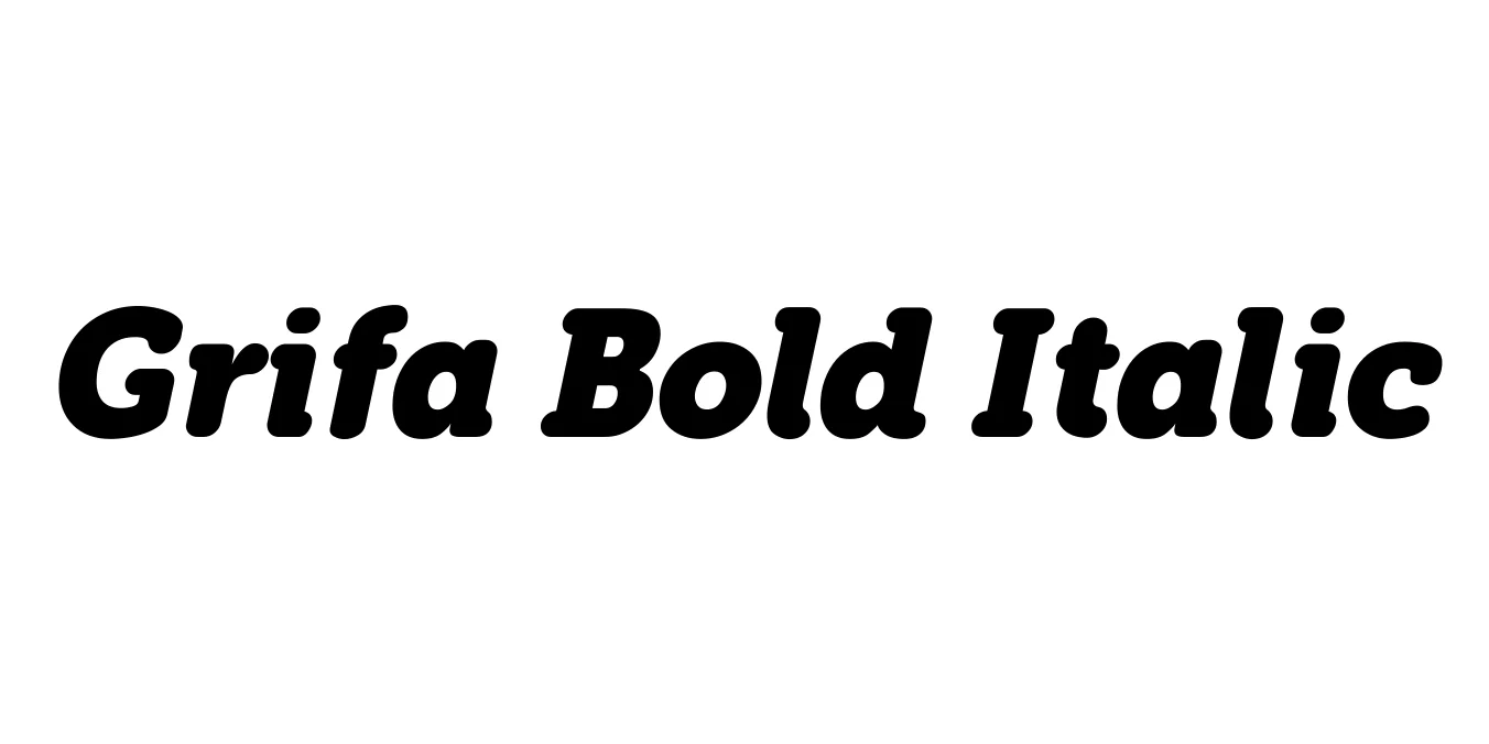 Grifa Bold Italic Font Preview