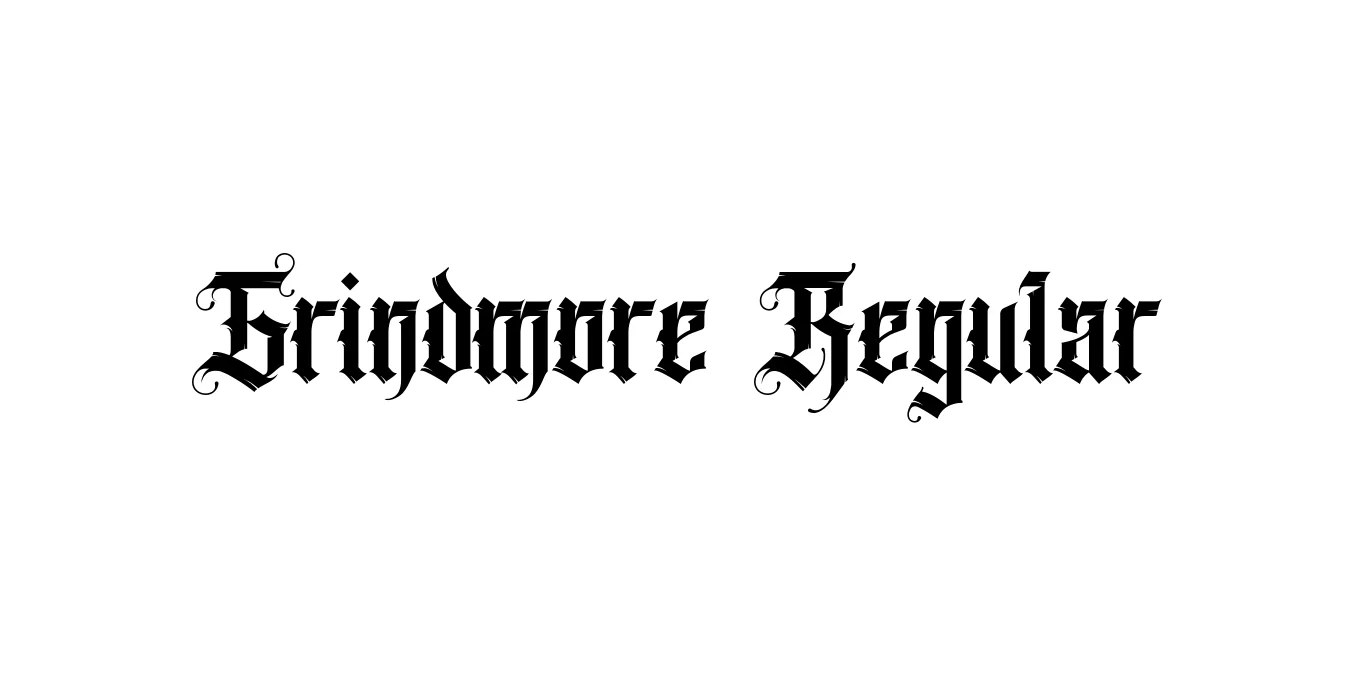 Grindmore Regular Font Preview