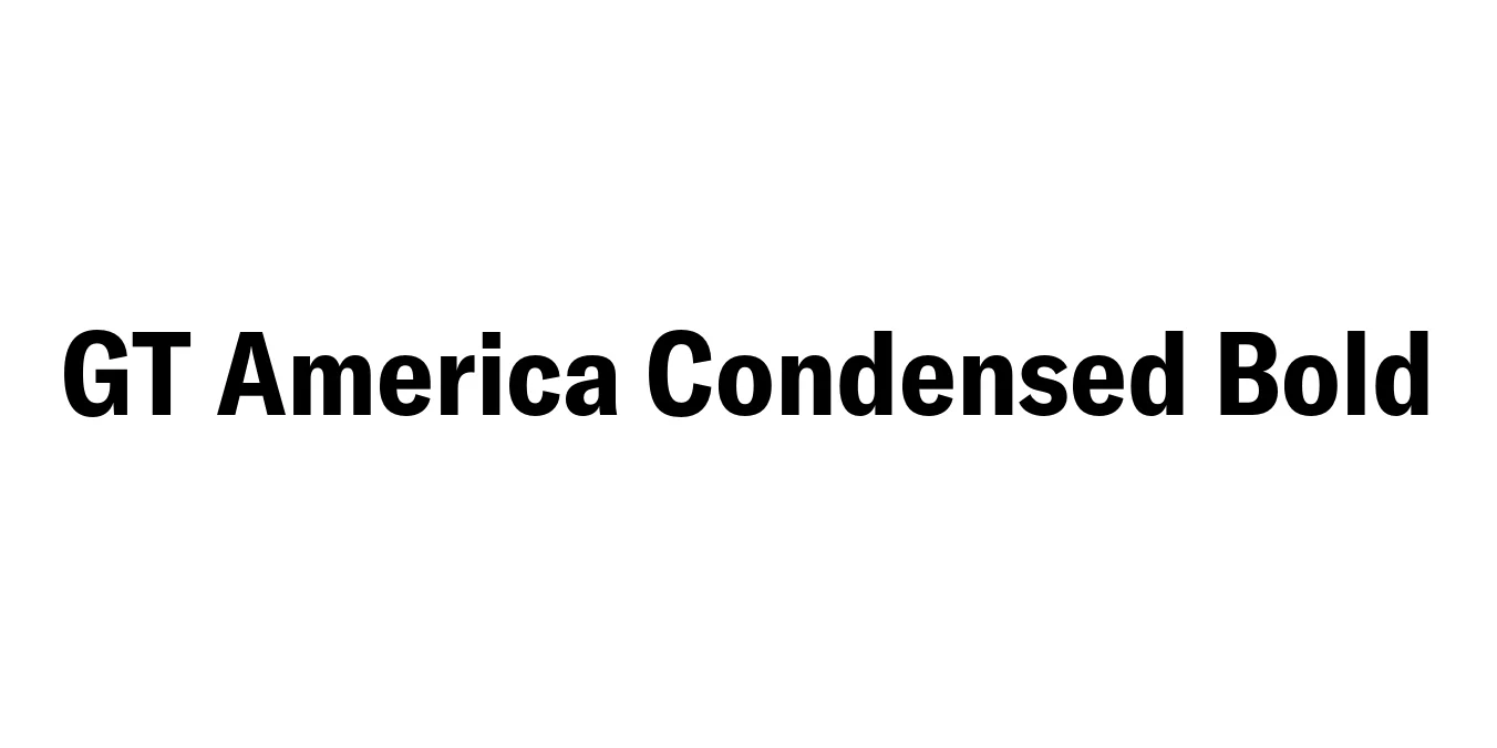GT America Condensed Bold Font Preview