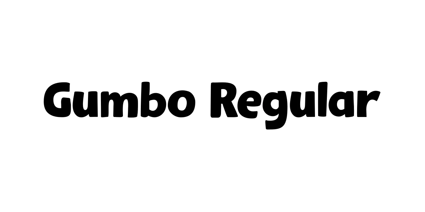 Gumbo Regular Font Preview