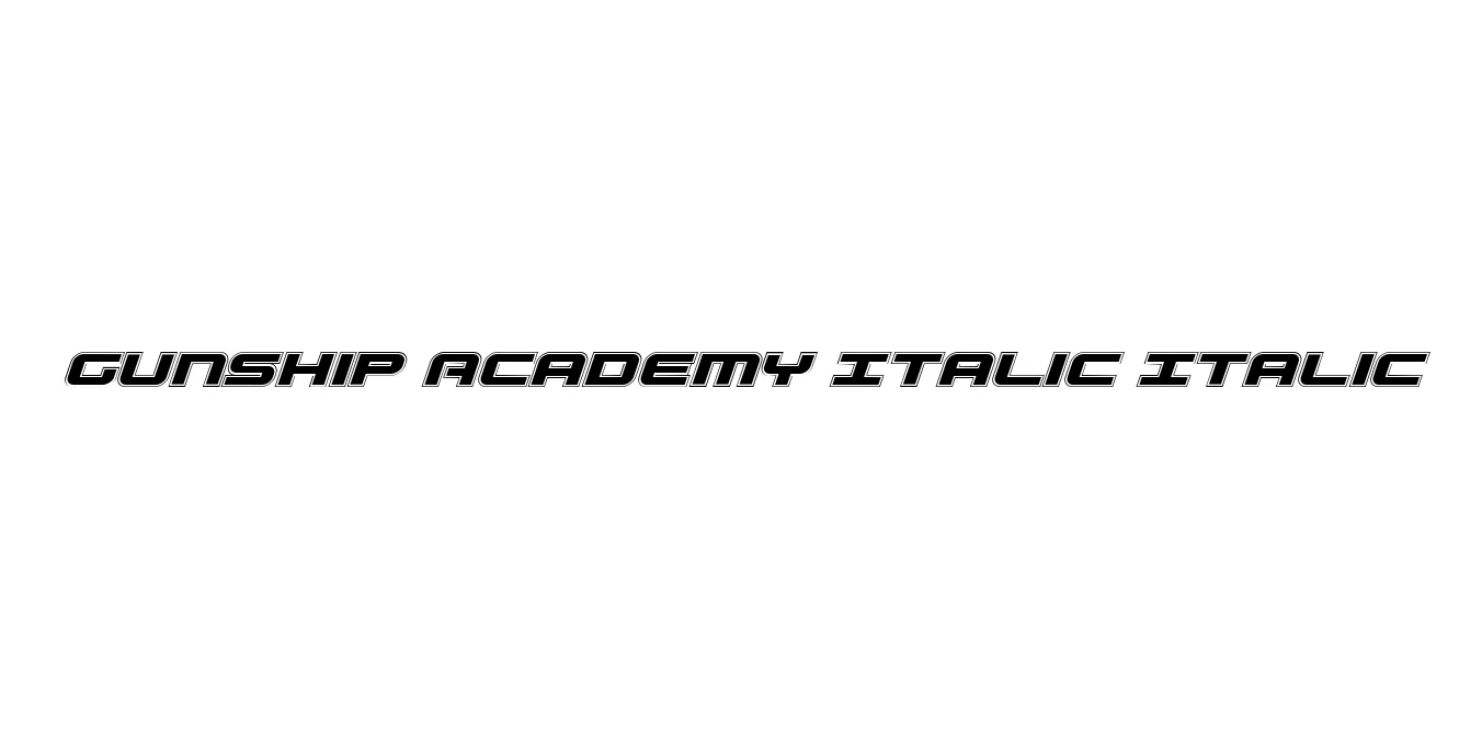 Gunship Academy Italic Italic Font Preview