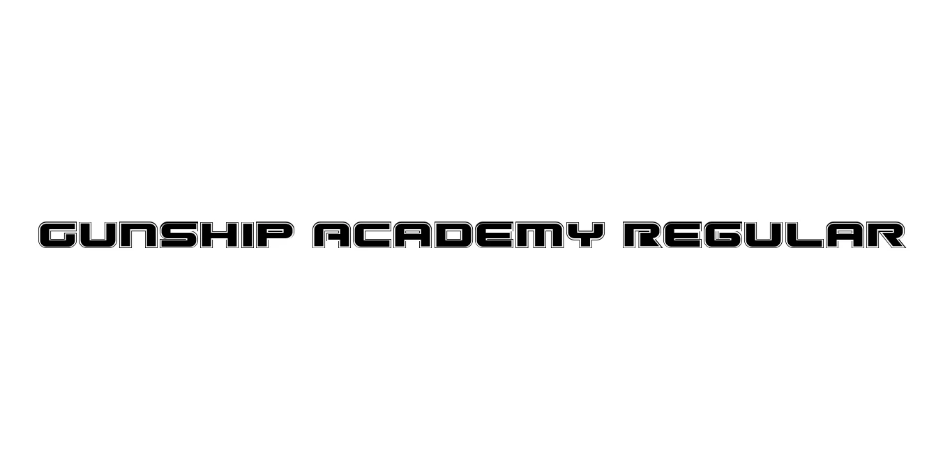 Gunship Academy Regular Font Preview