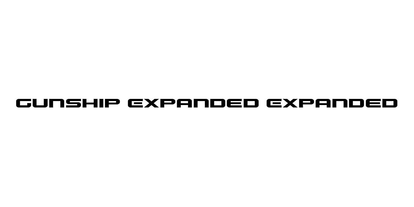 Gunship Expanded Expanded Font Preview