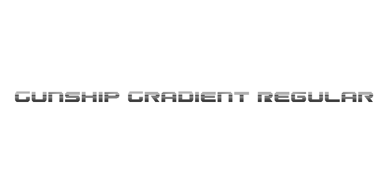 Gunship Gradient Regular Font Preview