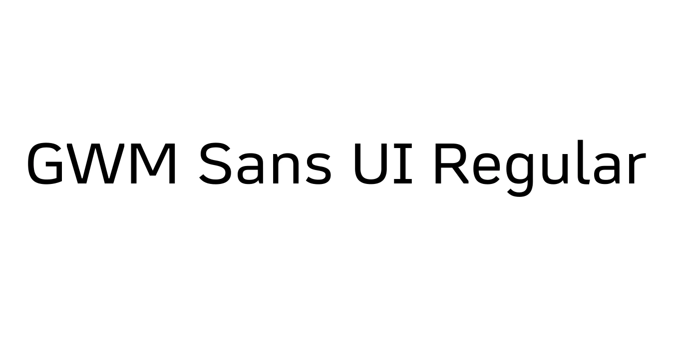 GWM Sans UI Regular Font Preview