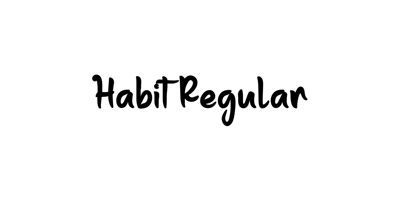 Habit Regular Font Preview