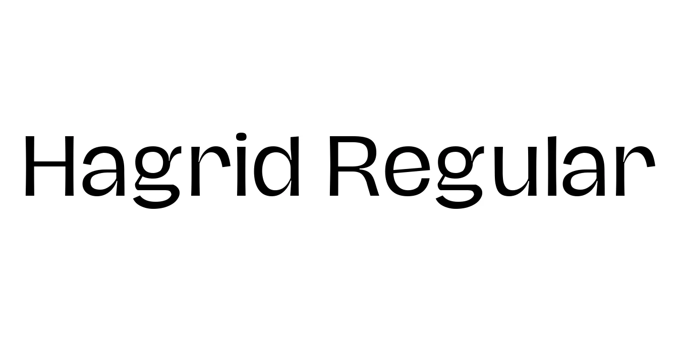 Hagrid Regular Font Preview