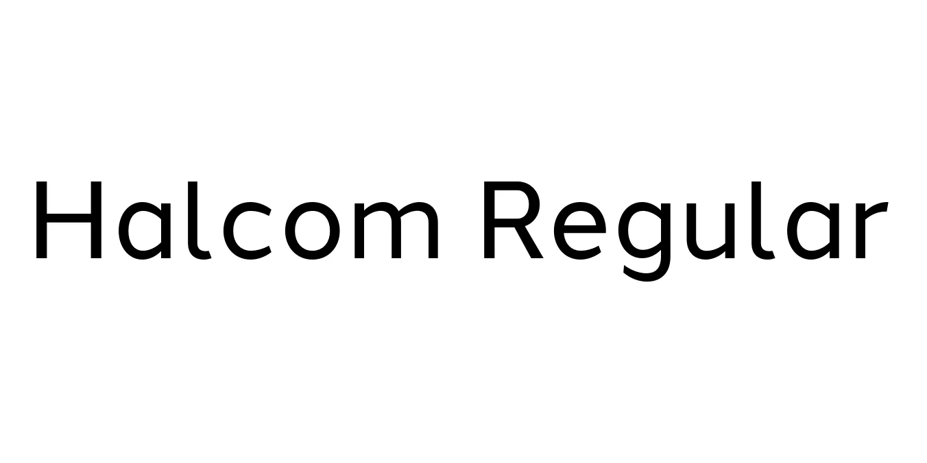 Halcom Regular Font Preview