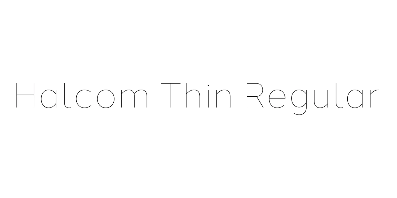 Halcom Thin Regular Font Preview