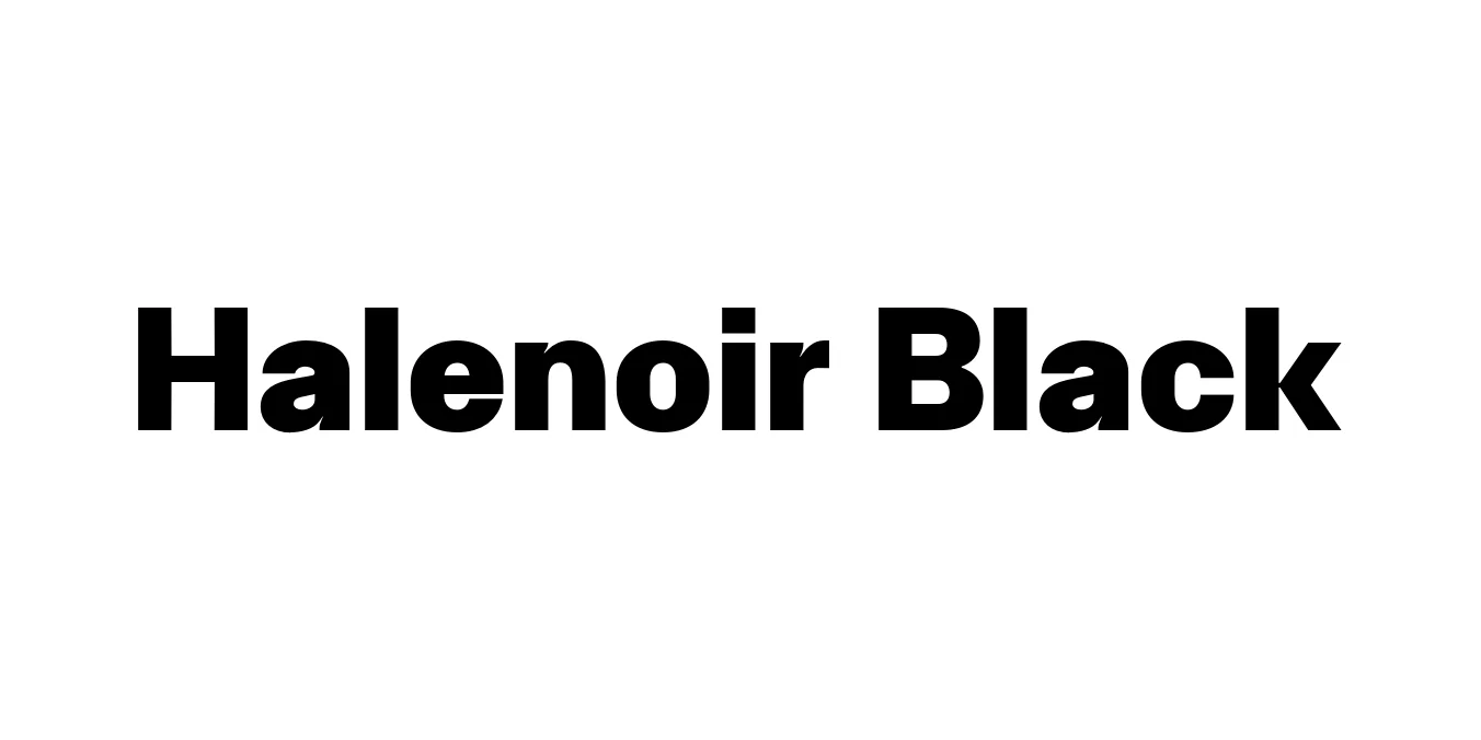 Halenoir Black Font Preview