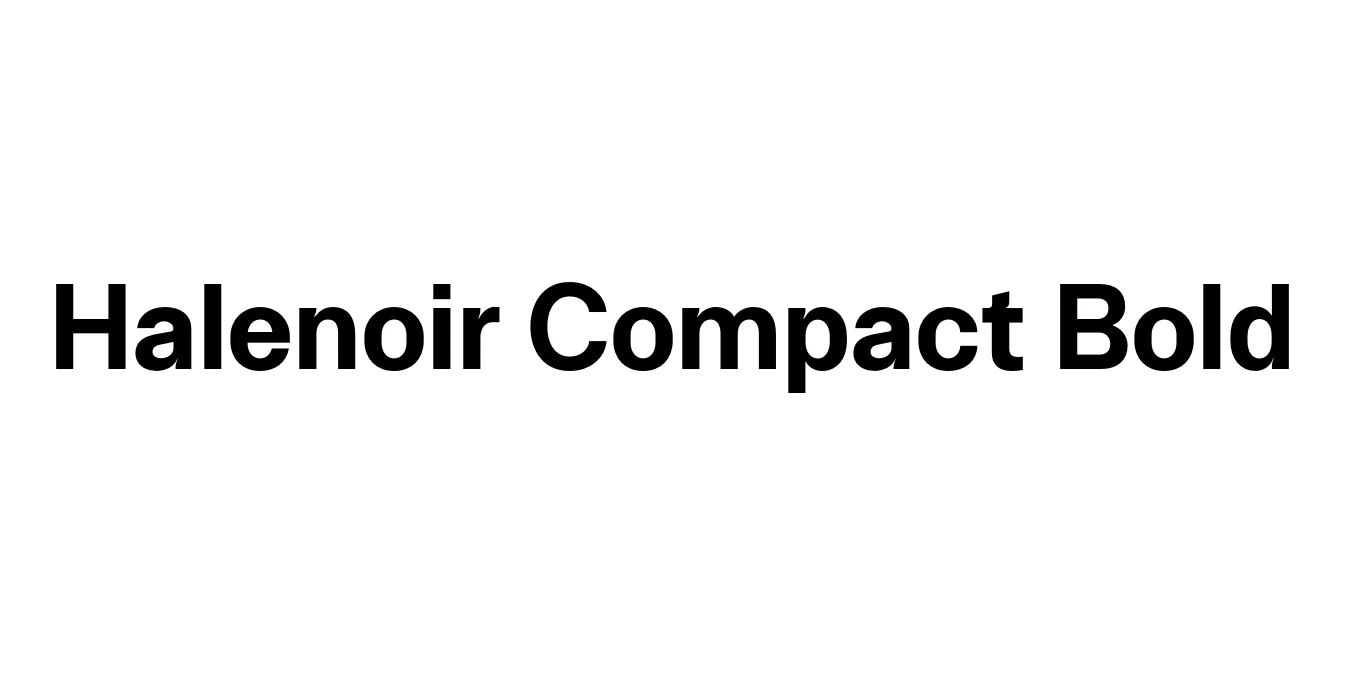 Halenoir Compact Bold Font Preview