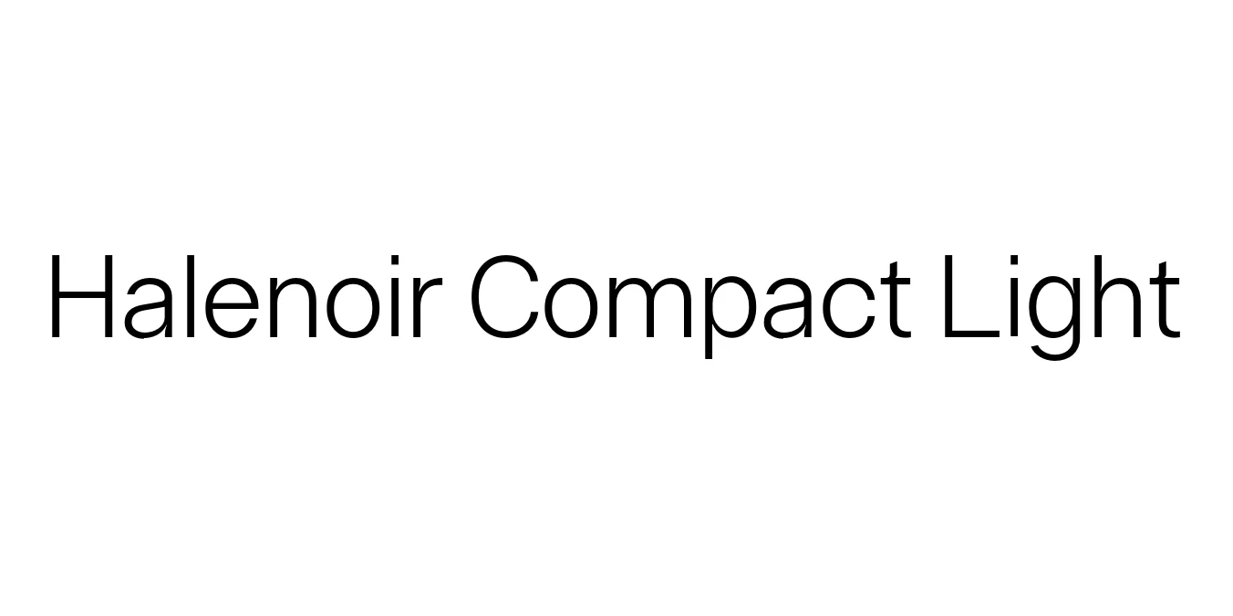 Halenoir Compact Light Font Preview