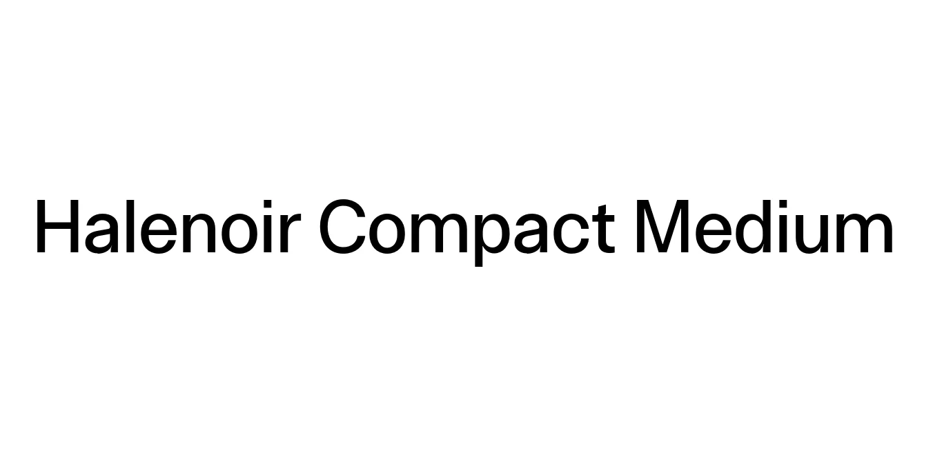 Halenoir Compact Medium Font Preview