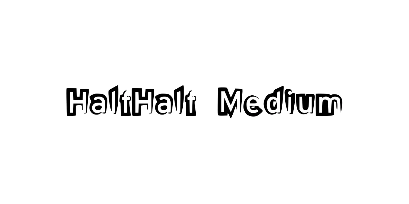 HalfHalf Medium Font Preview