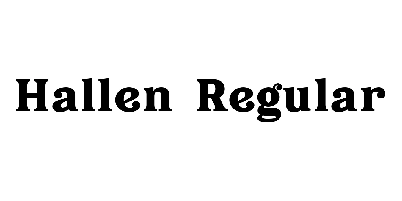 Hallen Regular Font Preview
