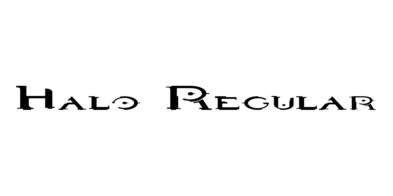 Halo Regular Font Preview