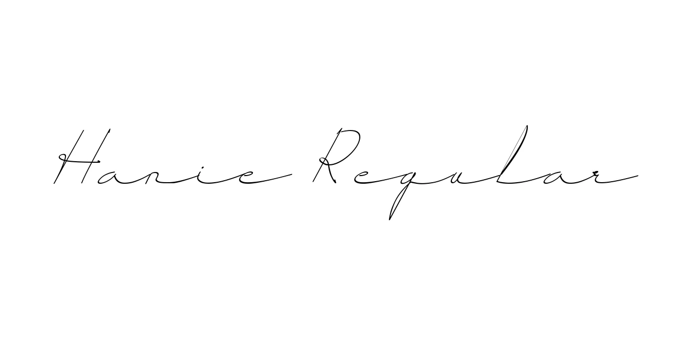 Hanie Regular Font Preview