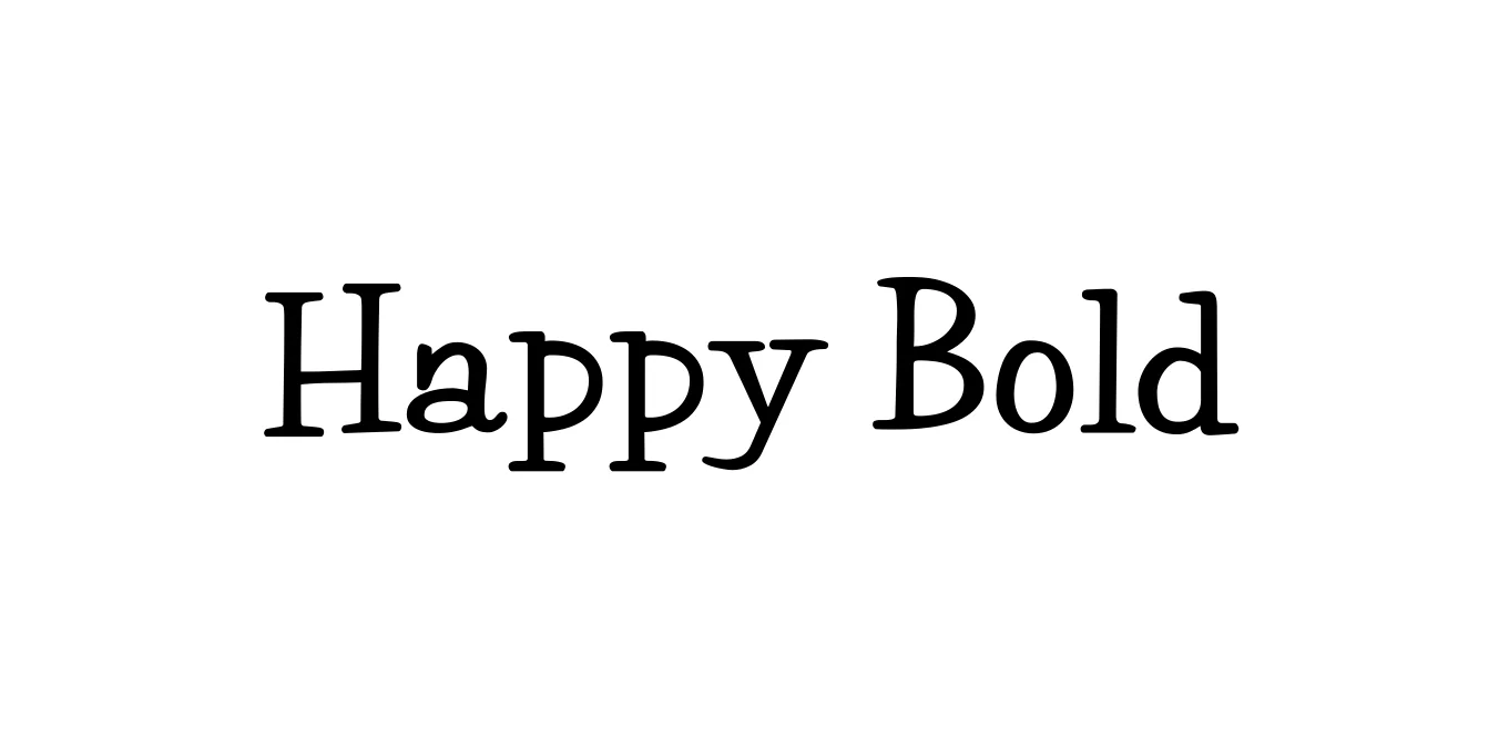 Happy Bold Font Preview
