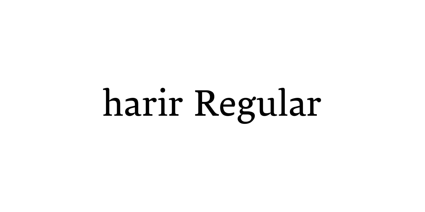 harir Regular Font Preview