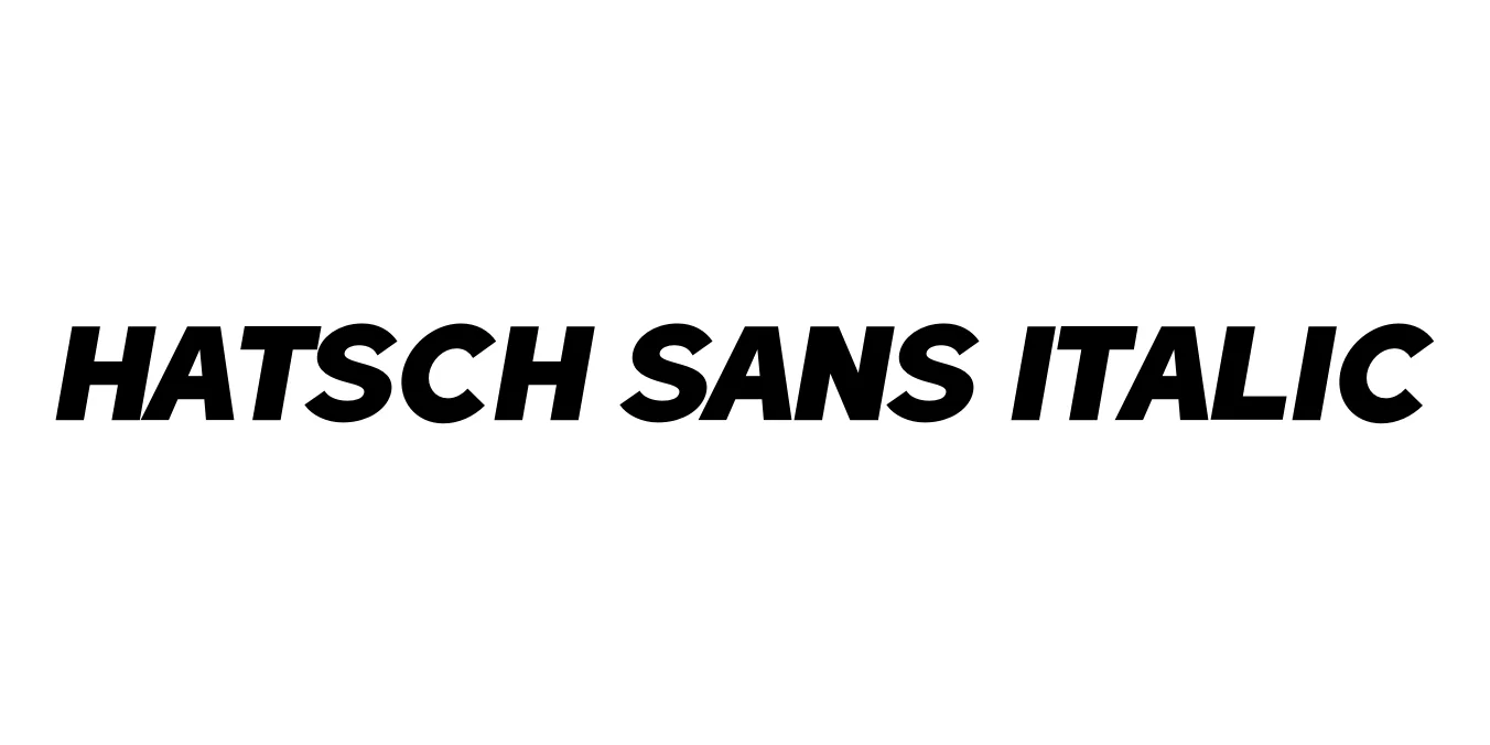 Hatsch Sans Italic Font Preview
