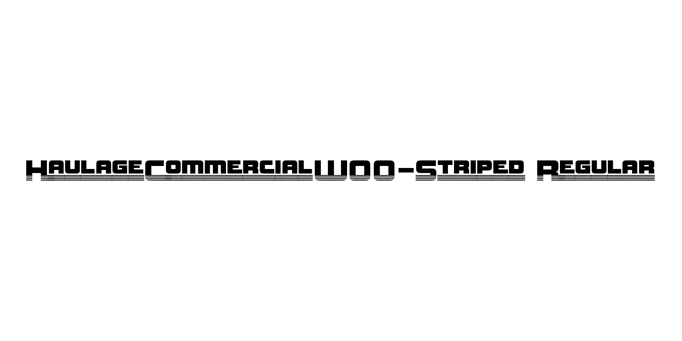 HaulageCommercialW00-Striped Regular Font Preview