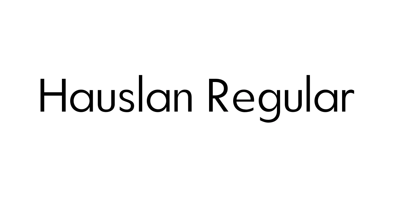 Hauslan Regular Font Preview