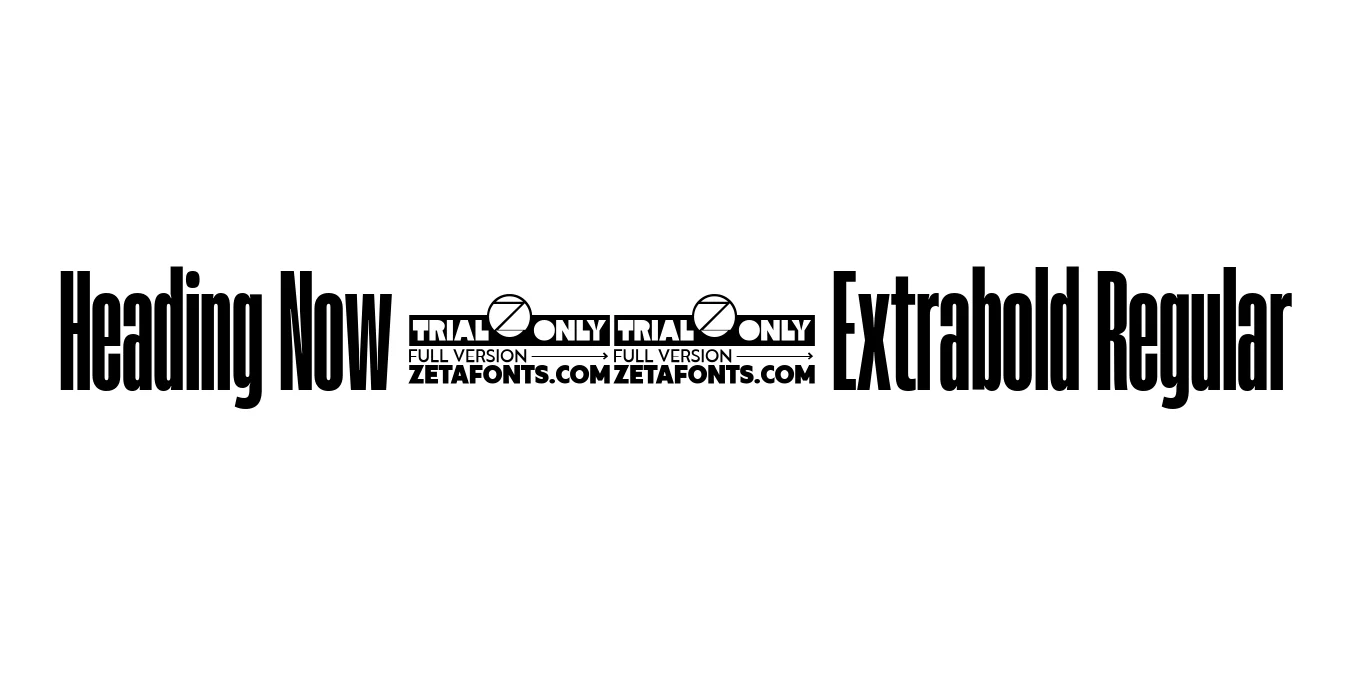 Heading Now 17 Extrabold Regular Font Preview