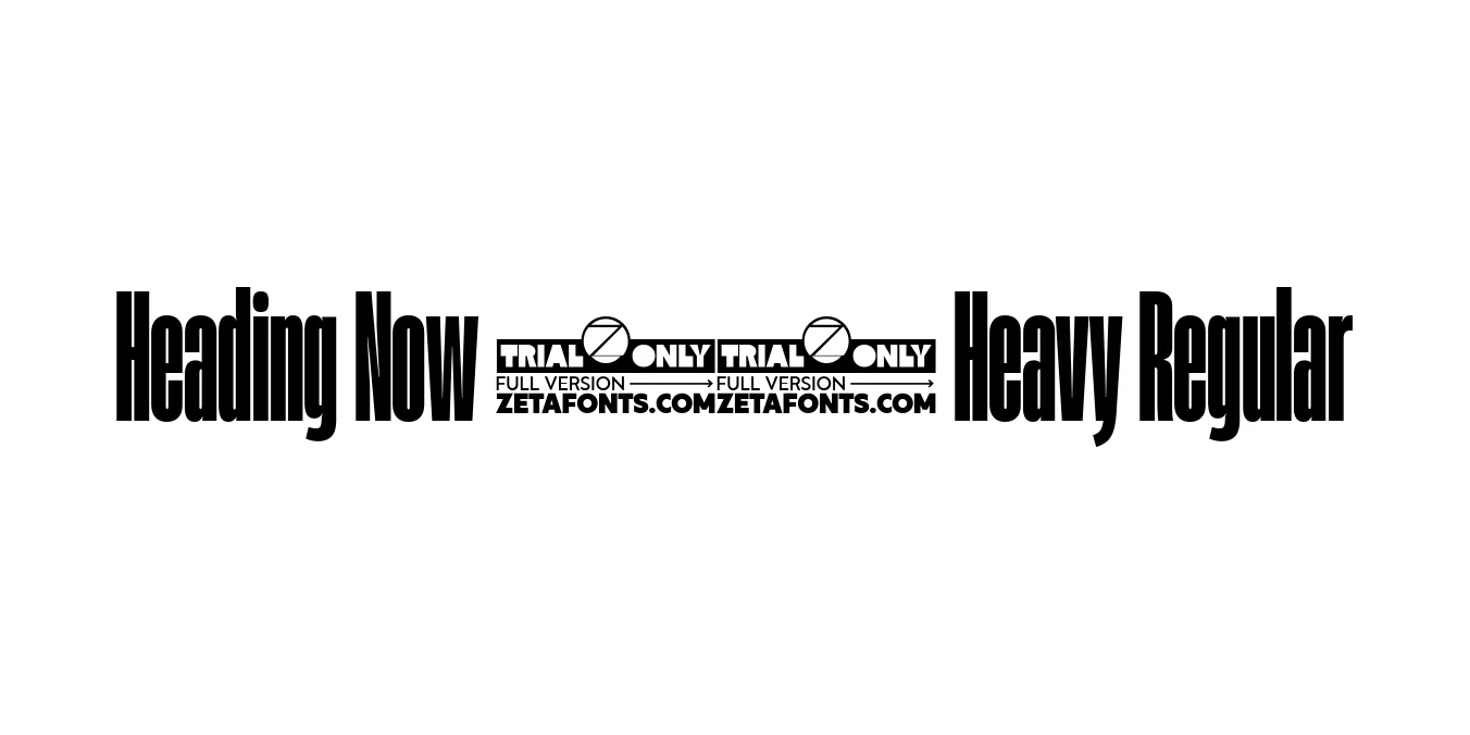 Heading Now 18 Heavy Regular Font Preview