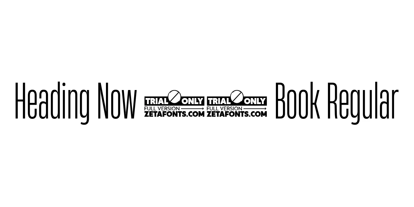 Heading Now 23 Book Regular Font Preview