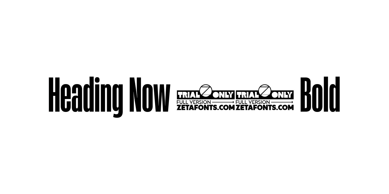 Heading Now 24 Bold Font Preview