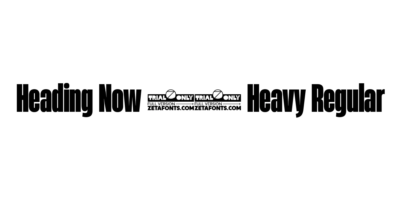 Heading Now 38 Heavy Regular Font Preview