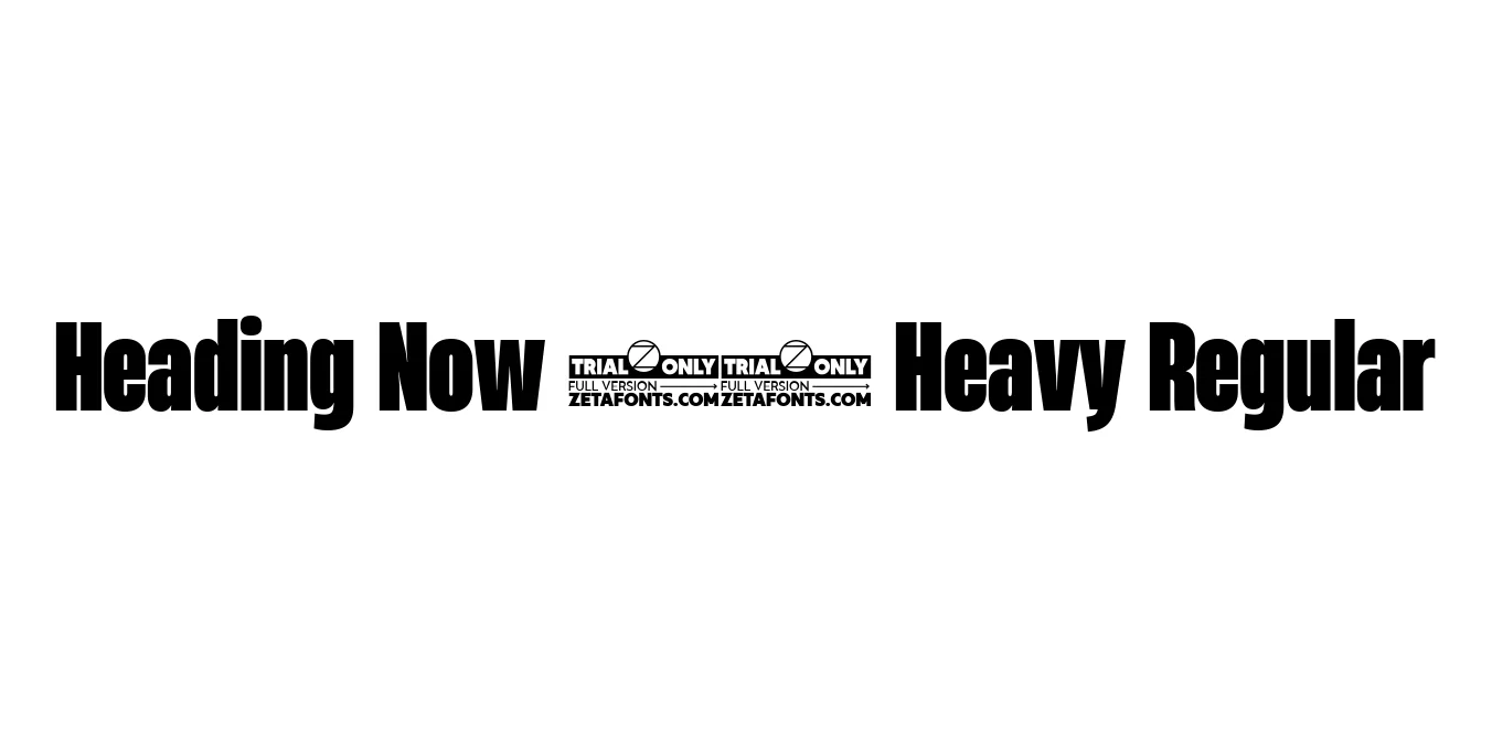 Heading Now 48 Heavy Regular Font Preview