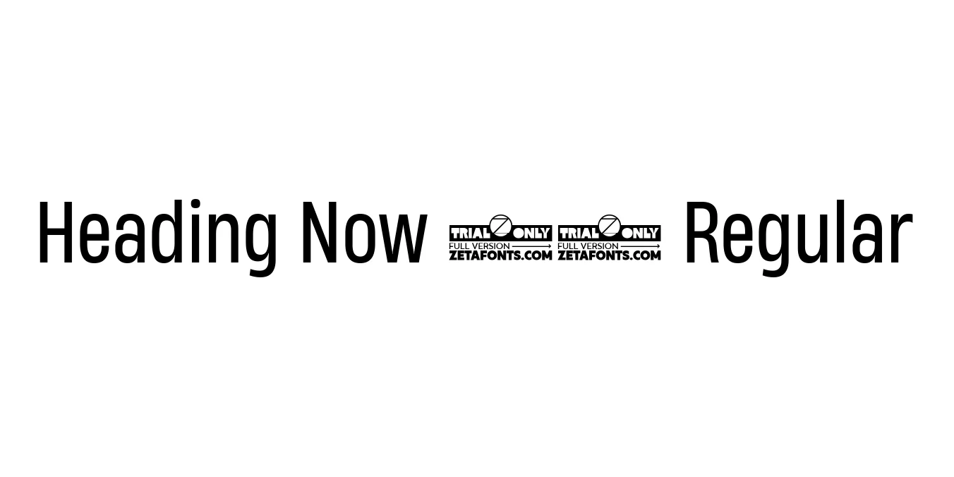 Heading Now 54 Regular Font Preview