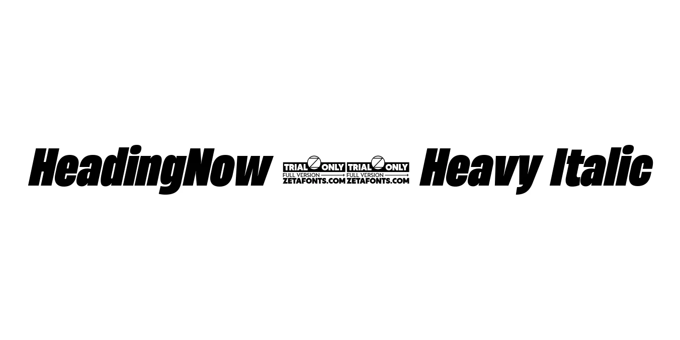 HeadingNow 58 Heavy Italic Font Preview