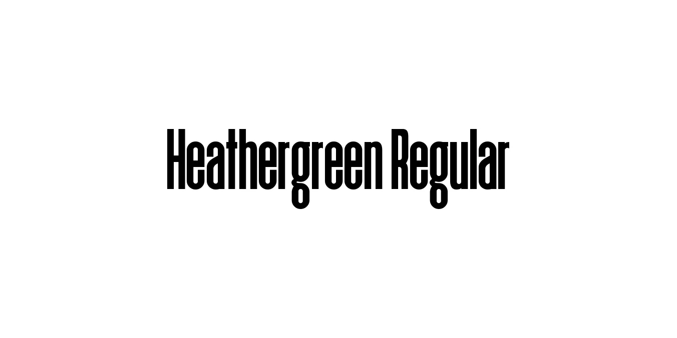 Heathergreen Regular Font Preview