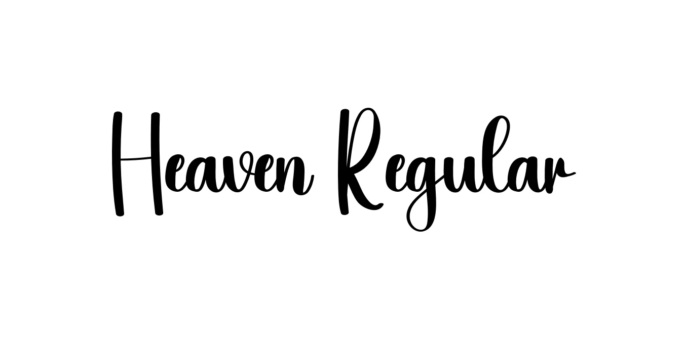 Heaven Regular Font Preview