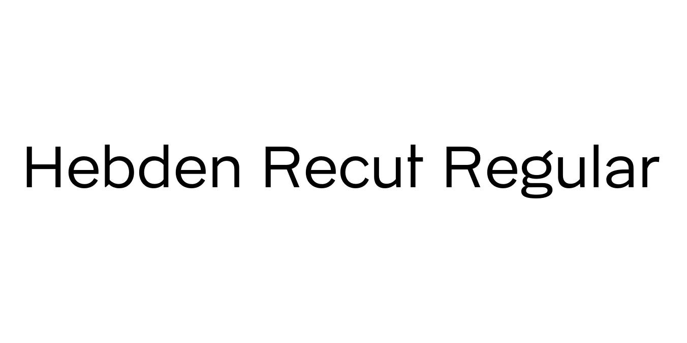 Hebden Recut Regular Font Preview