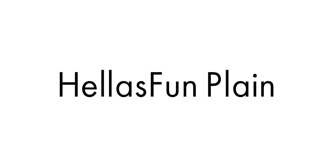 HellasFun Plain Font Preview