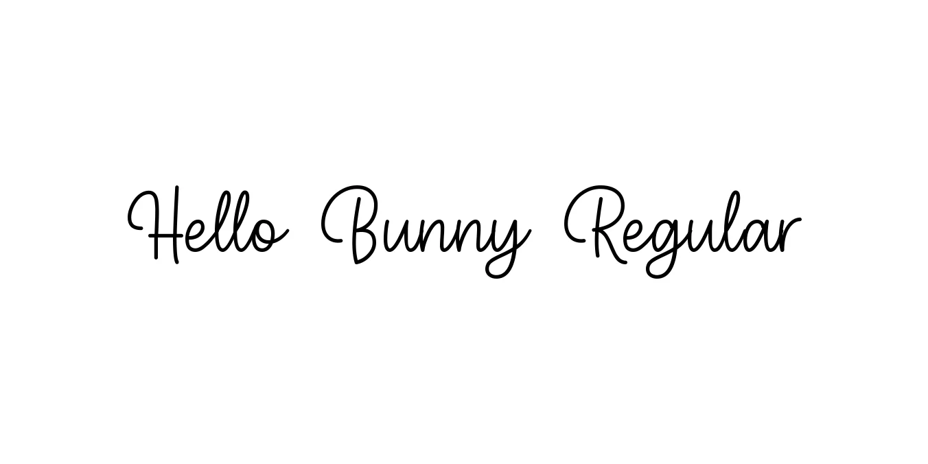 Hello Bunny Regular Font Preview